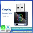 thumbnail image 1 of Adaptateur Auto Sans Fil 2en1 RGB Smart AI Box BT+WIFI USB Dongle Plug Play Convertit Filaire en Sans Fil, 1 of 7