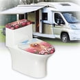 thumbnail image 6 of HELLHERO Golden Retriever Bathroom Seat Covers, Easy to Install Stays in Place Polyester Fabric Round Toilet Lid Dust Cover, 6 of 8