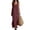 Burgundy, variant on SAWOBUUN Women Sleeveless V Neck Cotton Linen Maxi Dress Side Split Loose Flowy Long Tank Dress Summer Beach Casual Cover Up