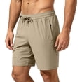 thumbnail image 2 of Aimik Men's Athletic Drawstring Shorts Side Zipper Pockets Stretch Fabric Summer Sports Shorts for Gym Workout, 2 of 6