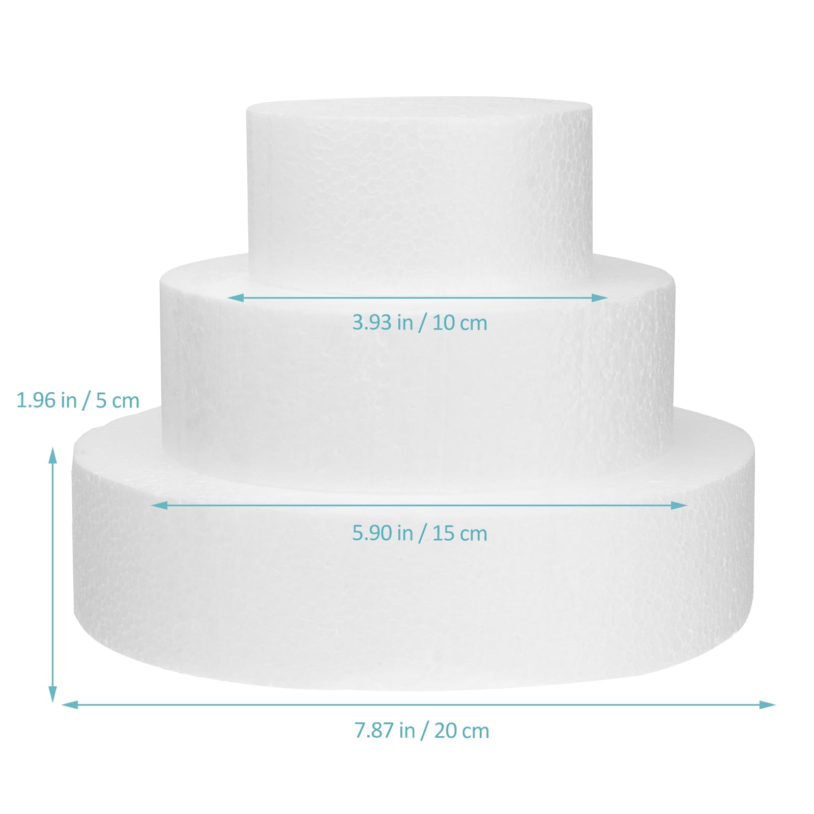 2 Pack Foam Cake Dummies, 6x4 Inch Dummy Rounds for Decorating, Fake  Wedding Cake | Michaels