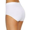 thumbnail image 2 of Bali Women's Seamless Panties, Smoothing Brief Underwear for Women, Full-Coverage Stretch Microfiber Briefs (Colors May Vary), White Pointelle, 8, 2 of 2