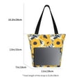 thumbnail image 3 of Pofeuu Blue Striped Sunflower Print Women Fashion Shoulder Handbags Top Handle Satchel Bags Tote Shoulder Shopping Bag Stylish Canvas Tote Bag, 3 of 6