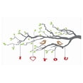 thumbnail image 4 of I Love You Ceramic Toothbrush Holder, Love Birds on a Tree Branch Romance Spring Inspiration Art Print, Decorative Versatile Countertop for Bathroom, 4.5" X 2.7", Grey Red Fern Green, 4 of 4