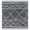 thumbnail image 5 of SAFAVIEH Pro Lux Marie Geometric Shag Area Rug, Dark Grey/Ivory, 6'7" x 6'7" Square, 5 of 9