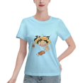 thumbnail image 1 of Women's Basic Short Sleeve T-Shirt One Piece Luffy, 1 of 6