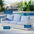 thumbnail image 6 of Modway Convene Outdoor Patio Sofa in Light Gray Light Blue, 6 of 8