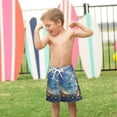 thumbnail image 4 of FORMRS Boys Swim Trunks Quick Dry Mesh Liner Boardshorts Sizes XS-XL, Crystal Moon, 4 of 7