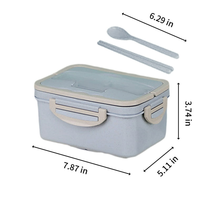 Adult Lunch Box, 1000 ML 3-Compartment Bento Lunch Box For Kids, Lunch  Containers For Adults Come With Chopsticks And Spoons, Leak Proof