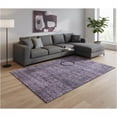 thumbnail image 2 of HomeRoots 666498 8 x 10 ft. Plum & Gray Striped Washable Machine Made Rectangle Area Rug with UV Protection, 2 of 9