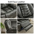 thumbnail image 7 of Power Zero Gravity Recliner Chair with LED Light, USB Ports, Faux Leather Electric Reclining Chair for Living Room Gray, 7 of 7