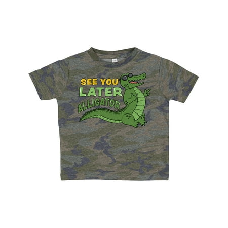 

Inktastic See You Later Alligator with Black Sunglasses Gift Toddler Boy or Toddler Girl T-Shirt