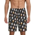thumbnail image 3 of Lsque Snowflake Cream Hot Cocoa Mens Sleep Pajama Shorts,Short Pajama Pants, Cotton Ultra-Soft Knit-Small, 3 of 9