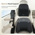 thumbnail image 5 of Florich Lumbar Support&Headrest Pillow, Back&Neck Pillow Set for Car Seat Driver, Memory Foam Back Neck Support Pillow and Car Seat Lumbar Support for Car Office Chair, Black, 5 of 7