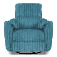 thumbnail image 4 of Furniture of America Nyra Chenille Power Swivel Glider Recliner with 2 Pillows for Living Room and Bedroom, Dark Teal Green, 4 of 16