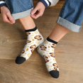 thumbnail image 3 of Fuzoiu Sloth Yoga Print Adult Socks, Crew Moisture-wicking Socks, Unisex Cushion Crew Socks,Casual Sports Ankle Socks, 3 of 7
