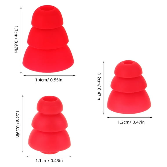 LEXSOMEO 15pcs Earbud Caps Silicone Ear Tips Earphone Tips Replacement Earbud Tips