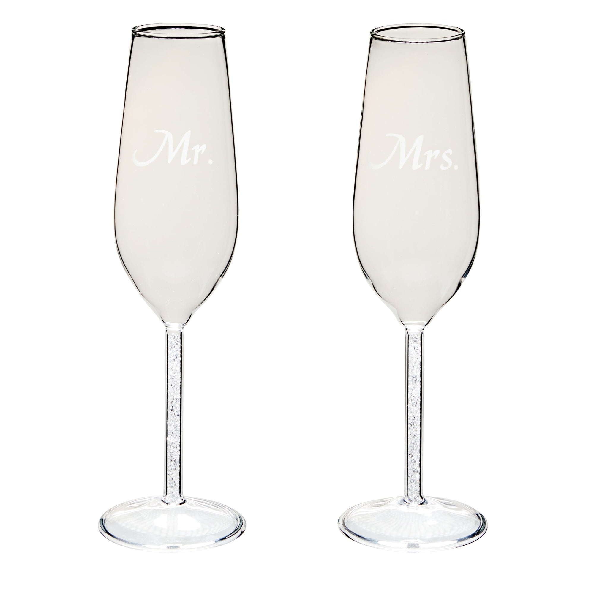 Champagne Flutes Set of 2, Bride and Groom Crystal Champagne Glasses  Engraved Infinity Heart Embelli…See more Champagne Flutes Set of 2, Bride  and