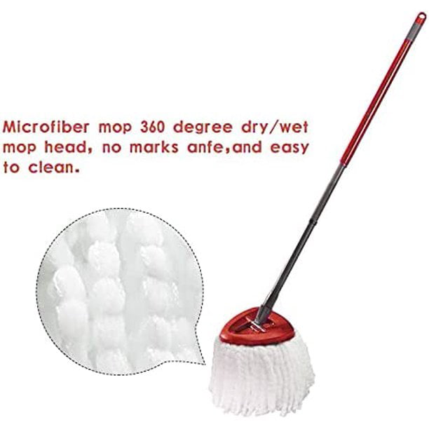 6 Pack Spin Mop Refill - Replacement Head Compatible with O, Microfiber  Spin Mop Refills,clean the floor. Easy Floor Cleaning Mop Head Replacement  