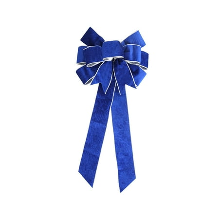 

Large Christmas Bow Handcrafted Hanging Pendant for Garden Holiday Backyard Blue