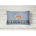 thumbnail image 2 of Carolines Treasures BB5578PW1216 Basenji Welcome Canvas Fabric Decorative Pillow, 12H x16W, multicolor, 2 of 3