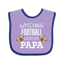 Inktastic Watching Football with My Papa Boys or Girls Baby Bib