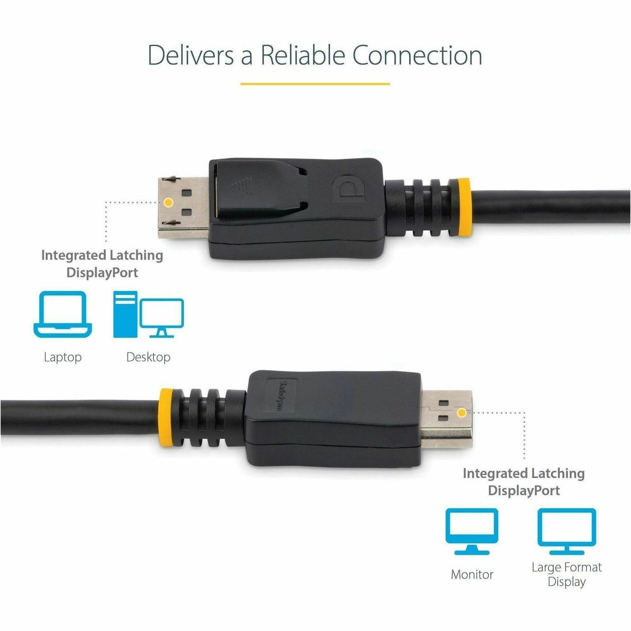 StarTech 6' DisplayPort Cable with Latches, M/M