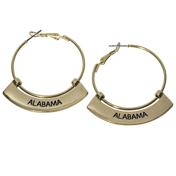 Alabama Crimson Tide Weller Gold Hoop Earrings