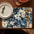 thumbnail image 4 of Pioneer Flower Floral Print Pattern Summer Placemats Table Placemats Set Of 6-Linen Kitchen Washable Placemats Table Mats 12x18 Inch Non-Slip Heat Resistant, 4 of 5
