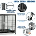"Suchown 37"" Stackable Heavy Duty Dog Crate, 2in1 Kennels, Locks