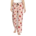thumbnail image 2 of Goofa Strawberries Printed Soft Pajama Pants for Women, Wide Leg Comfy Casual Lounge Yoga Pants-Large, 2 of 9