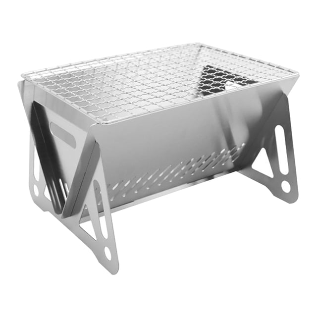 Estufa Carbón Horno Quemada Acero Inoxidable Portátil para Acampar Bbq Parrilla