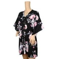 thumbnail image 2 of Polemaetus Ladies Printed Tie V Neck Summer Loose Dress for Women, 2 of 5
