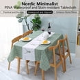 thumbnail image 4 of 54"x71" PEVA Tablecloth Waterproof Washable - Stain Resistant Plastic Table Cover for Dining Table, Kitchen, Party, Picnic (Fits 3-6ft Tables, Wipe Clean, Eco-Friendly), 4 of 6