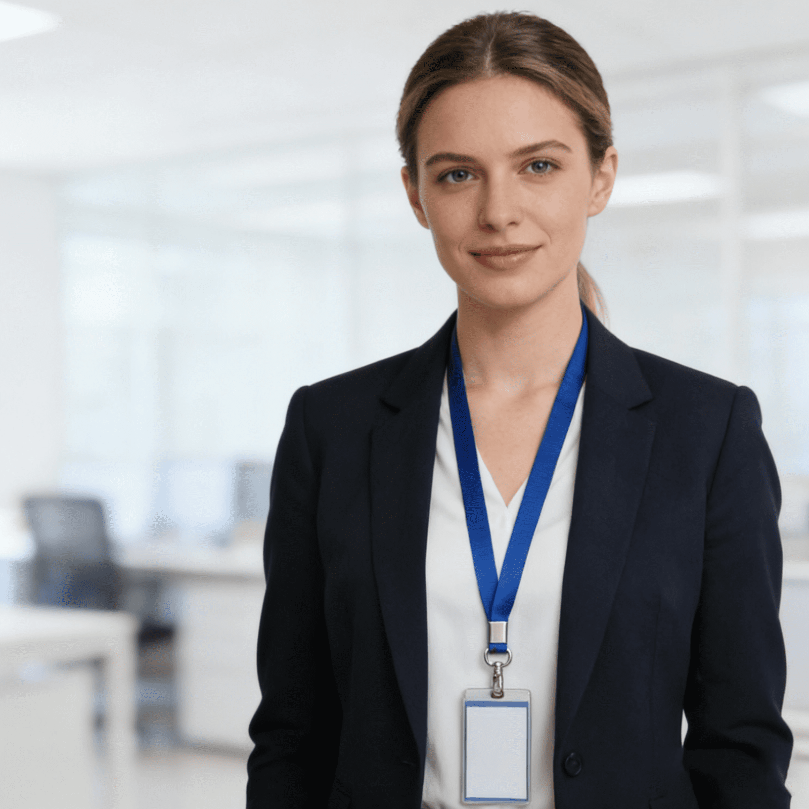 150 Pcs Blue Lanyards For ID Badges, 17.7 in / 45 cm Polyester Necklace Lanyard Bulk with Swivel Hook, 1.0 cm / 0.4 in Lightweight Badge Lanyard for Office, School, Trade Show