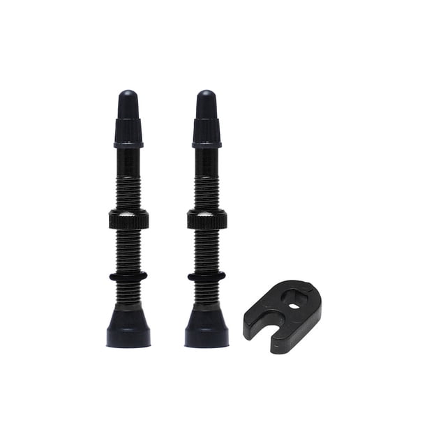 Sonducket 1 par de válvulas de vástago de aleación de bicicleta 48/54/58/60/78mm bicicleta F/V Presta válvula de neumático sin cámara pezón de Ciclismo negro 60 mm Sonducket OD2801-06B