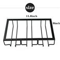 thumbnail image 5 of Soporte para copas de vino, estantes para colgar copas, estantes para colgar copas de vino, estante para copas de vino debajo del gabinete, organizador de metal para bar, cocina, negro con 3 filas Fason WMZL-1741, 5 of 5