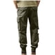 thumbnail image 4 of Pantalones largos de moda para hombre, casuales, de color sólido, con múltiples bolsillos cargo y cuerda elástica, pantalones casuales para hombre., 4 of 4