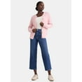 thumbnail image 2 of Time and Tru Women's Cable Knit Cardigan Sweater, Midweight, Sizes XS-XXXL, 2 of 4