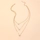 thumbnail image 2 of Retro Zircon Necklace with Five-pointed Star and Love Water Drop Pendant - Stylish Clavicle Chain Jewelry, 2 of 5