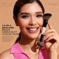 thumbnail image 3 of Juego de brochas de maquillaje Jessup T600, 7 piezas, doble cara, color melocotón, 3 of 8
