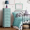 thumbnail image 2 of Sorbus 6-Drawer Fabric Dresser for Kids - Tall Storage Tower, Closet Organizer with Steel Frame & Wood Handles for Nursery, Playroom & Bedroom, Aqua, 2 of 6