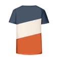 thumbnail image 4 of Pompotops Mode Femmes Été Col Rond Manches Courtes Imprimé Casual T-shirt Blouse, 4 of 4