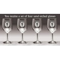 thumbnail image 2 of McGrann Irish Coat of Arms Wine Glasses - Set of 4 (Sand Etched), 2 of 2