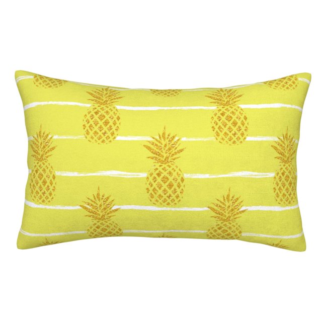 Balery Gold Pineapple Funda de Cojín Estampada, Regalos para Mujeres, Regalos de Amor para Ella, Regalos para Novia o Esposa, Funda de Almohada-20"x30"