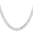 thumbnail image 3 of 925 Sterling Silver 6mm Fringale Chaîne Collier Pendentif Breloque Biseauté, 3 of 9