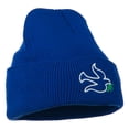 thumbnail image 5 of Dove Symbol Embroidered Long Beanie - Royal OSFM, 5 of 5