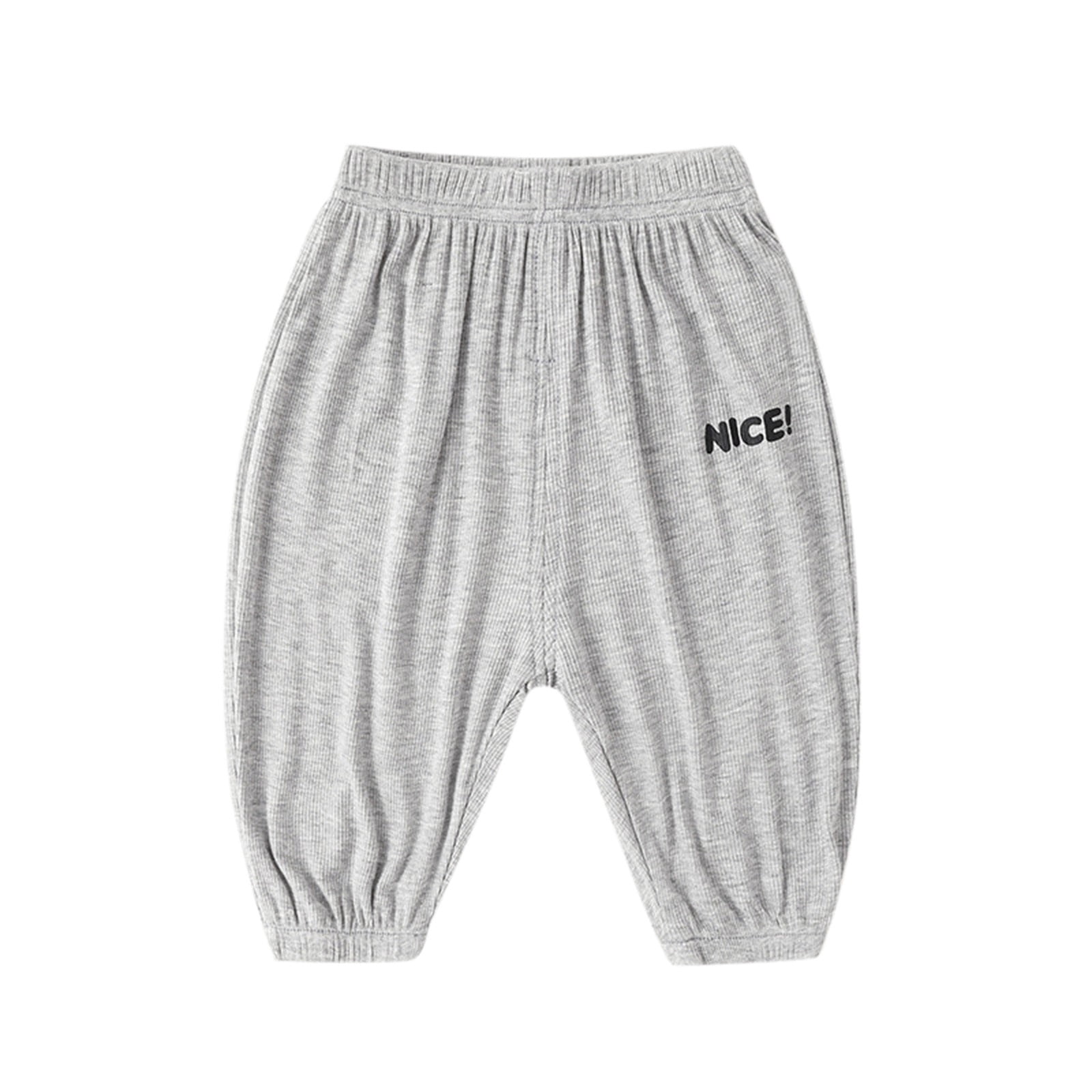 Otqutp Children Cartoon Pants 6M to 4 Years Toddler Kids Baby Boys Girls Letter Pants Elastic Waist Trousers Casual Joggers