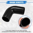 thumbnail image 3 of Unique Bargains 63mm 2.48" ID 90 Degree Elbow Coupler Silicone Hose Intercooler Tube Universal for Car Engine Black, 3 of 6
