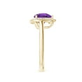 thumbnail image 3 of ANGARA Natural 1.2 Ct. Amethyst with Diamond Halo Ring in 14K Yellow Gold for Women (Ring Size: 3.5), 3 of 9
